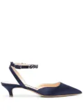 P.A.R.O.S.H. 50mm satin crystal-detail pumps - Blue