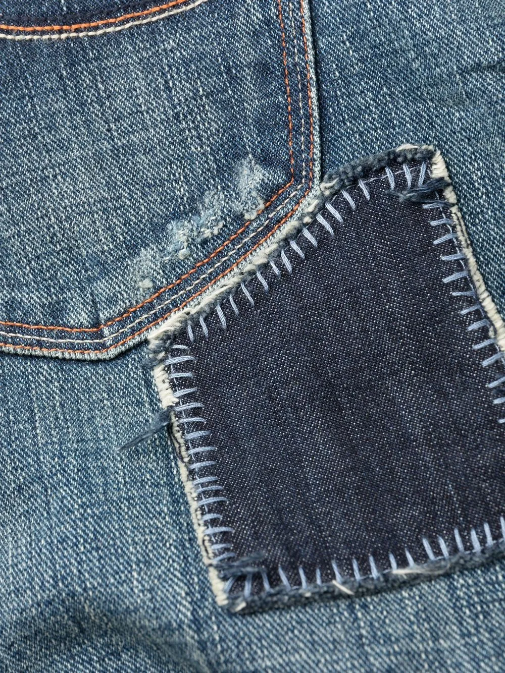 Distressed Tapered Jeans