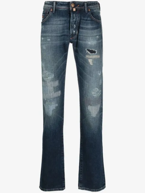 Jacob Cohën distressed tapered jeans
