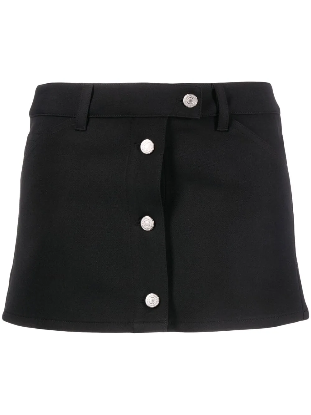 

Courrèges falda corta con botones - Negro