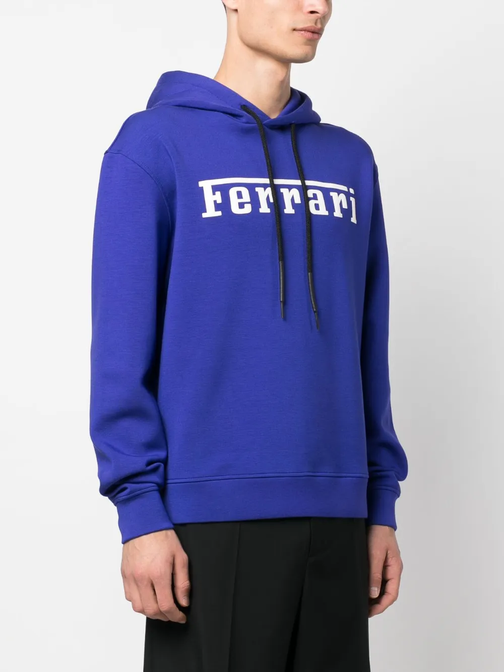 Ferrari logo print long sleeve Hoodie Farfetch