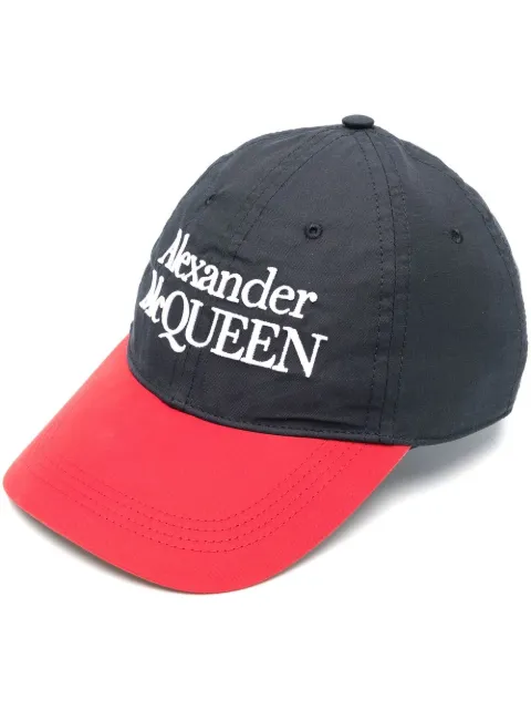 Alexander McQueen logo embroidered baseball cap