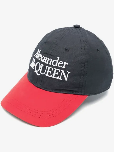 Alexander McQueen logo embroidered baseball cap