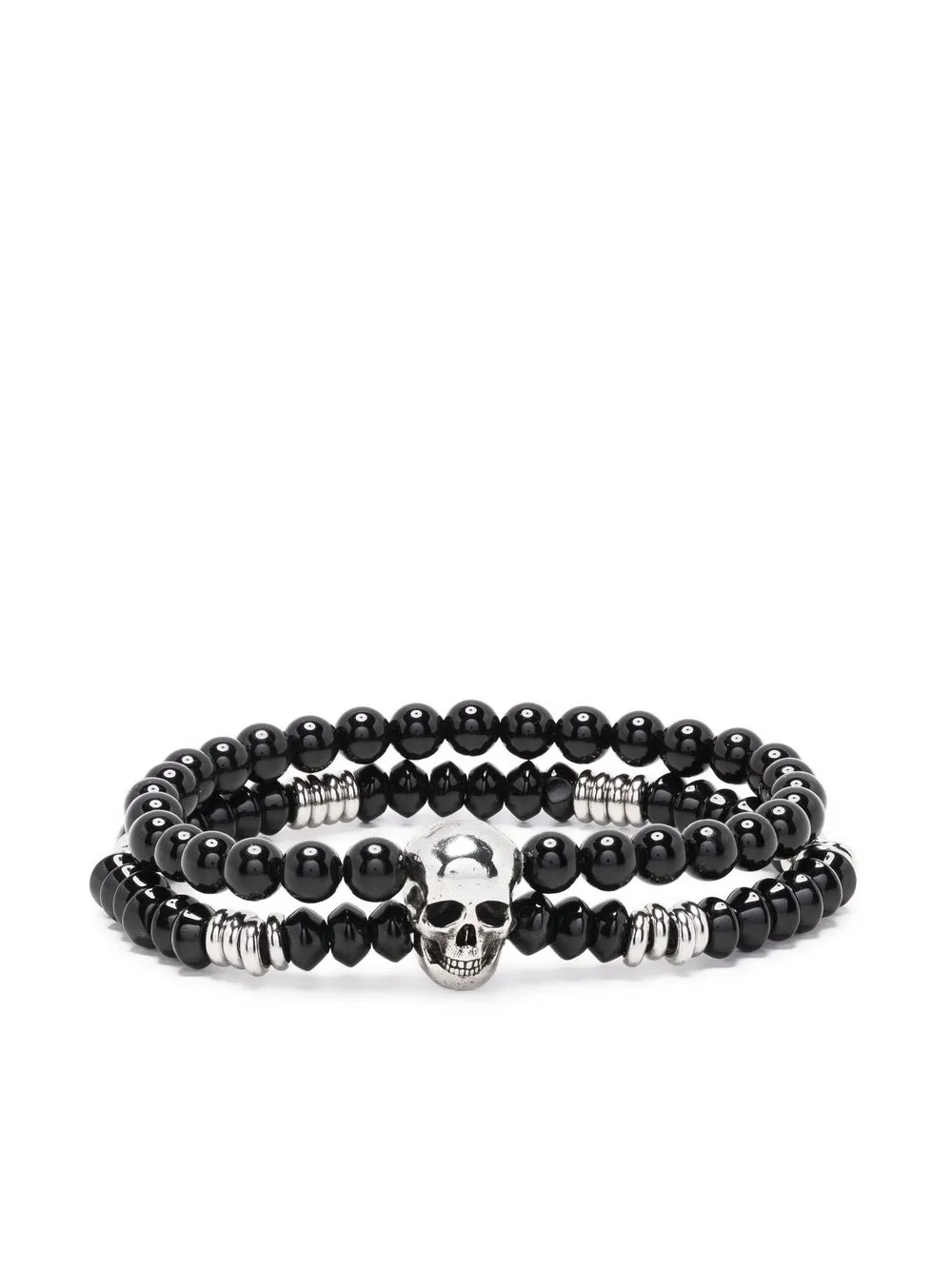 

Alexander McQueen double-layered agate bead bracelet - 1064 BLACK