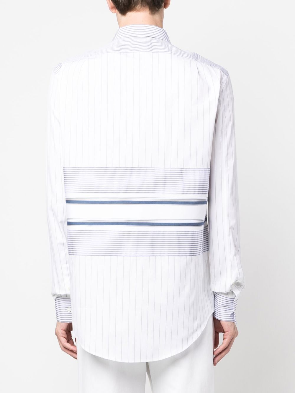 Alexander McQueen pinstriped logo-print shirt Men