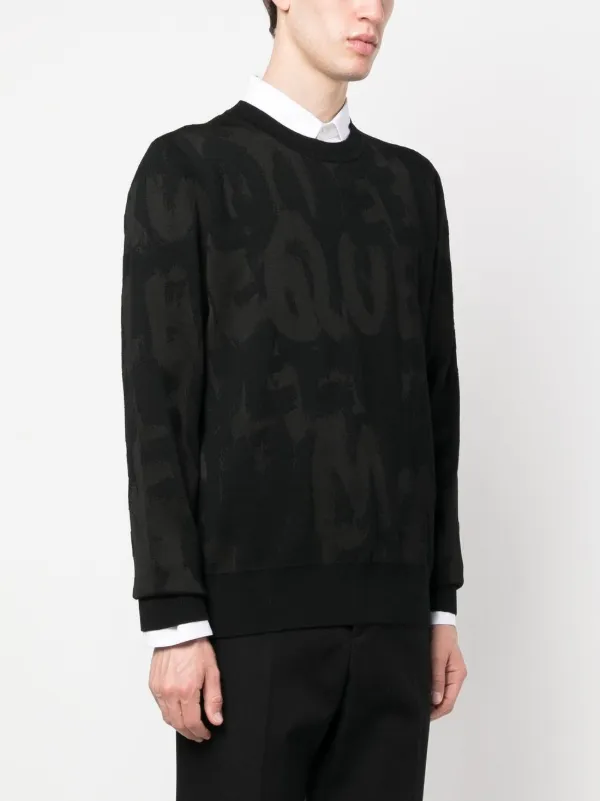 Alexander McQueen インターシャニット セーター | ブラック