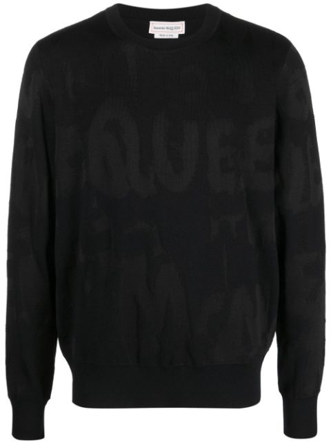 Alexander McQueen intarsia-knit logo sweater Men