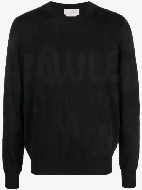 Alexander McQueen intarsia-knit logo sweater