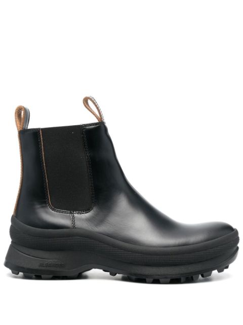 Jil Sander leather Chelsea boots