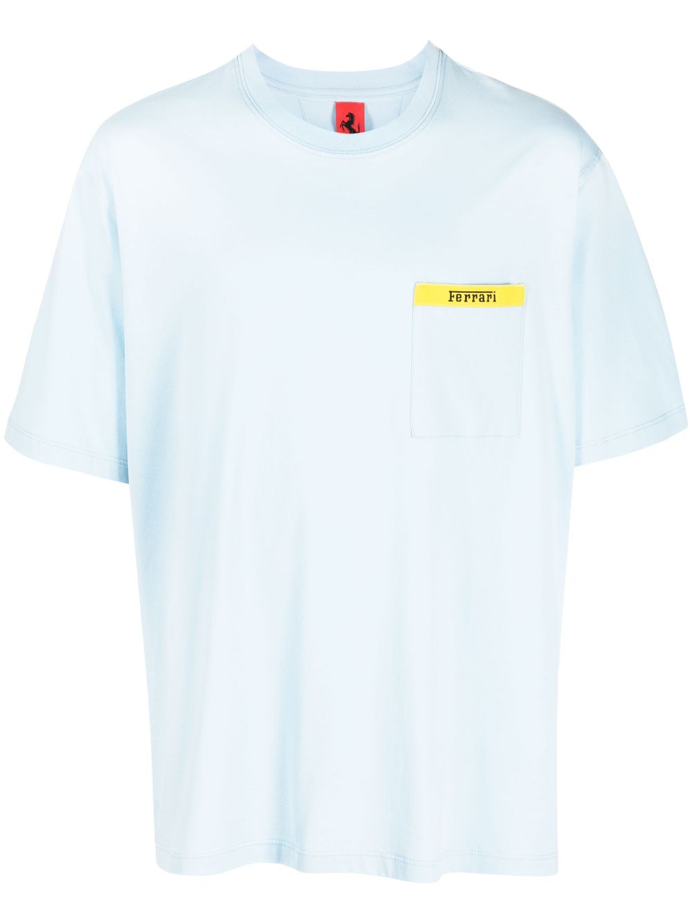 Ferrari Logo-print T-shirt In Blau