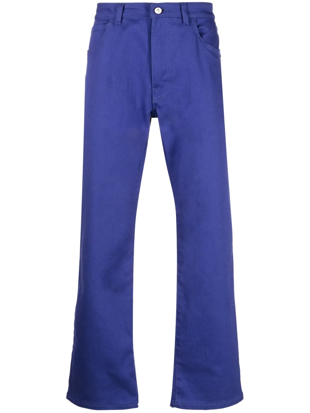 Ferrari logo-plaque straight-leg trousers - Blue