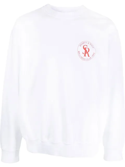 Sporty & Rich logo motif print sweatshirt