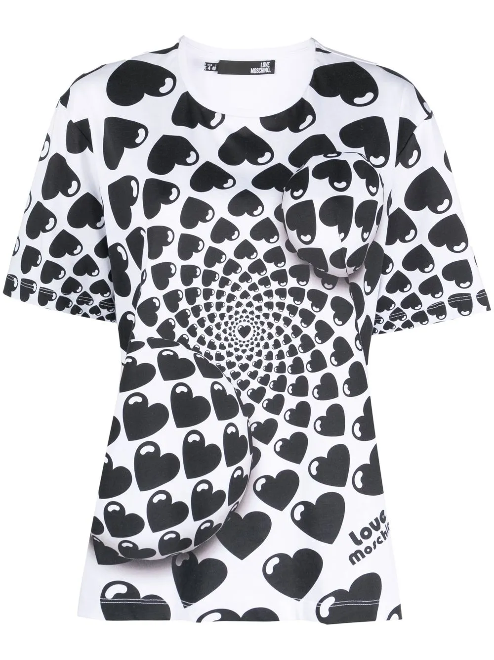 

Love Moschino heart-print cotton T-shirt - White