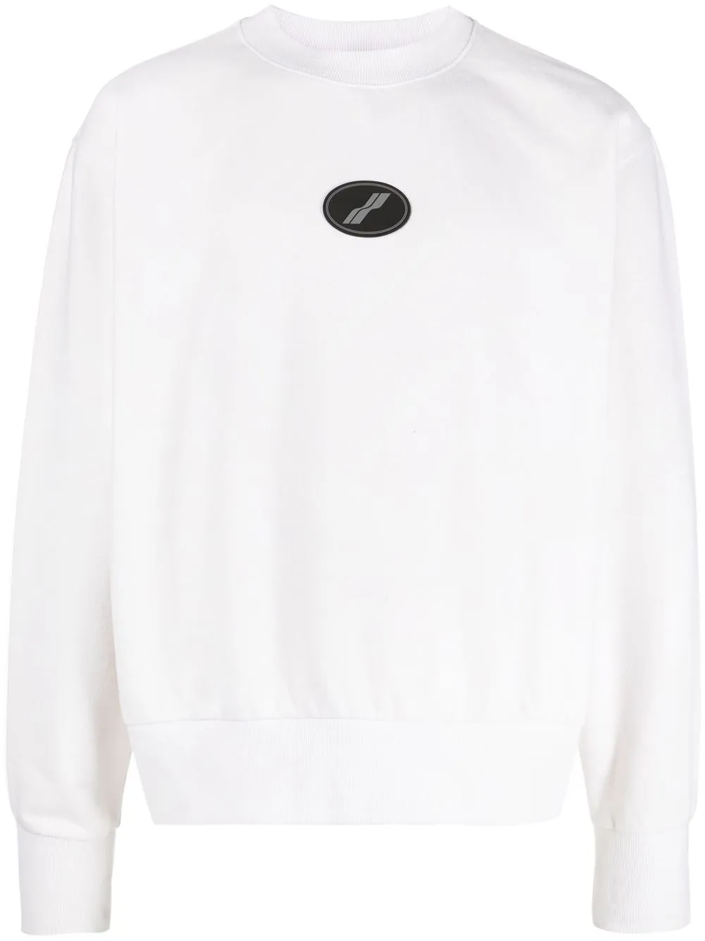 

We11done symbol logo-patch cotton sweatshirt - White