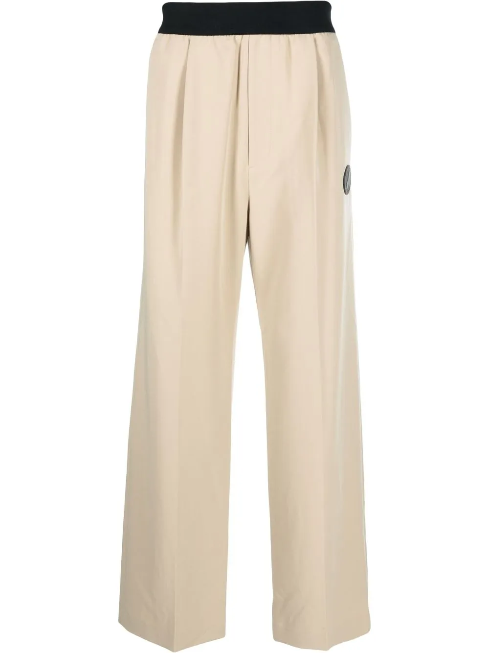 

We11done elasticated-waist straight-leg trousers - Neutrals