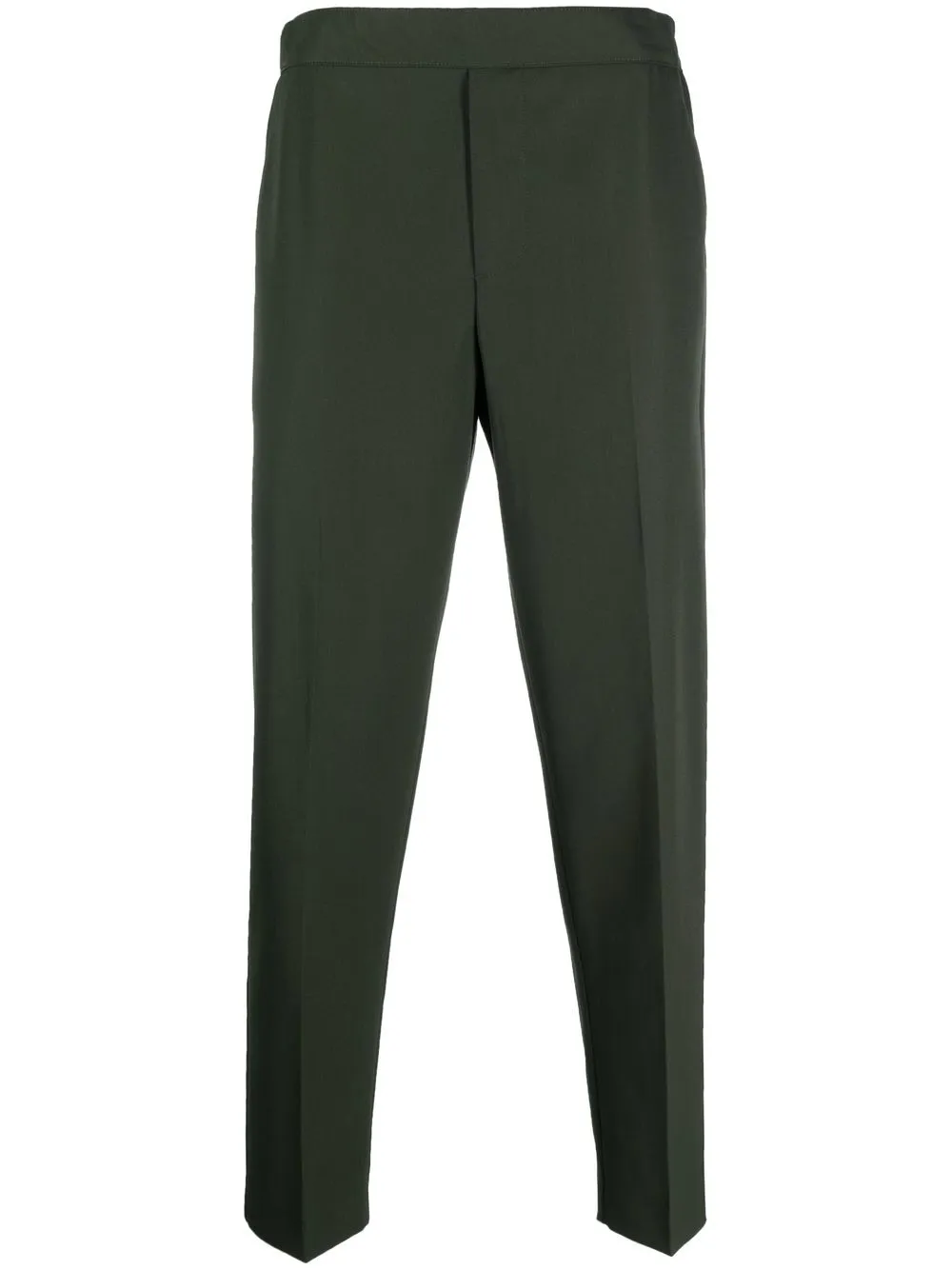 

Maison Kitsuné logo-embroidered tapered trousers - Green