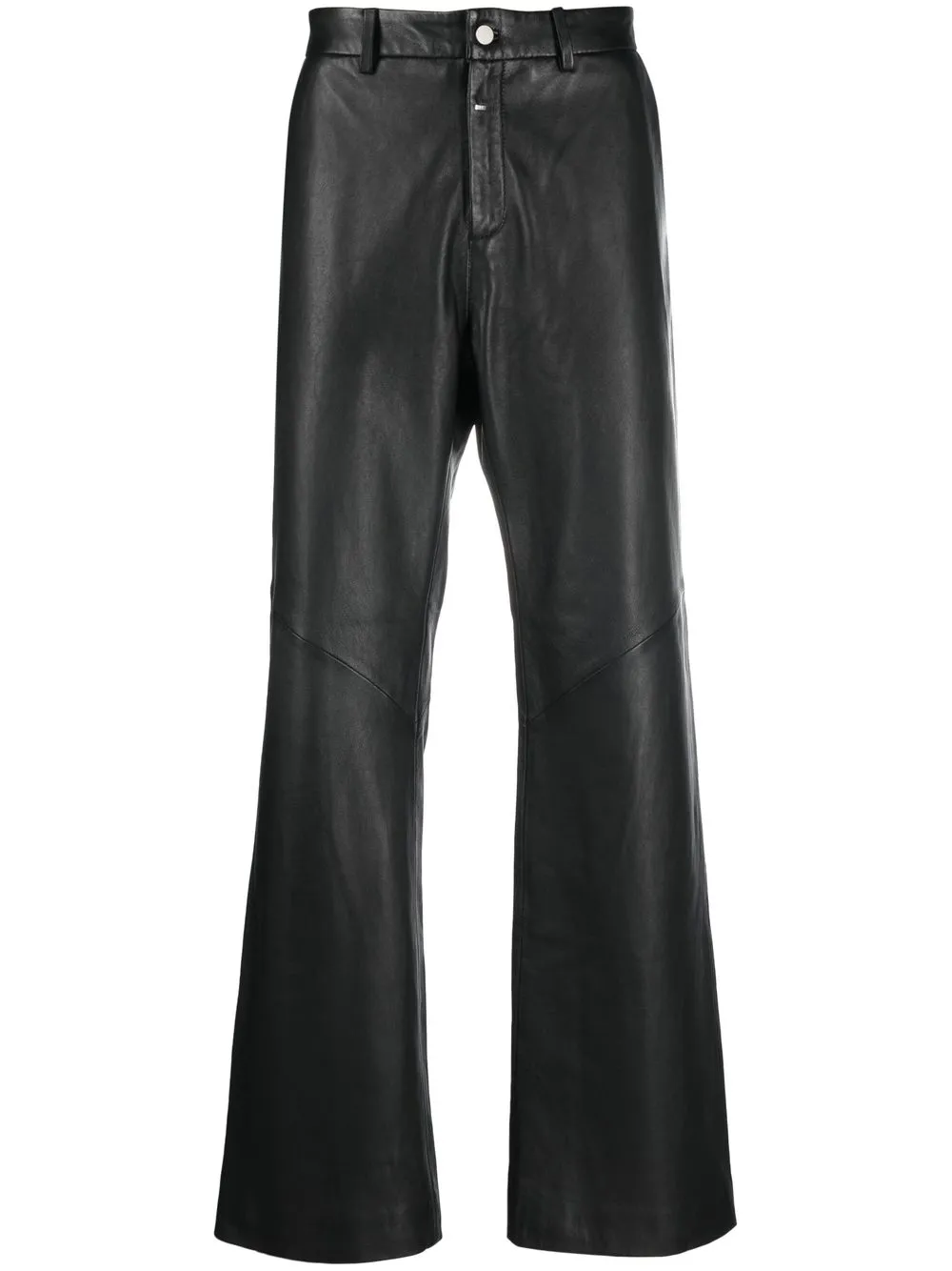 

YOUNG POETS wide-leg sheepskin trousers - Black