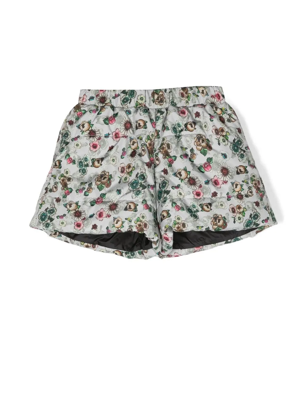 

Douuod Kids floral-print padded shorts - Grey