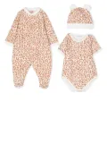 Golden Goose Kids animal-print babygrow set (set of three) - Brown