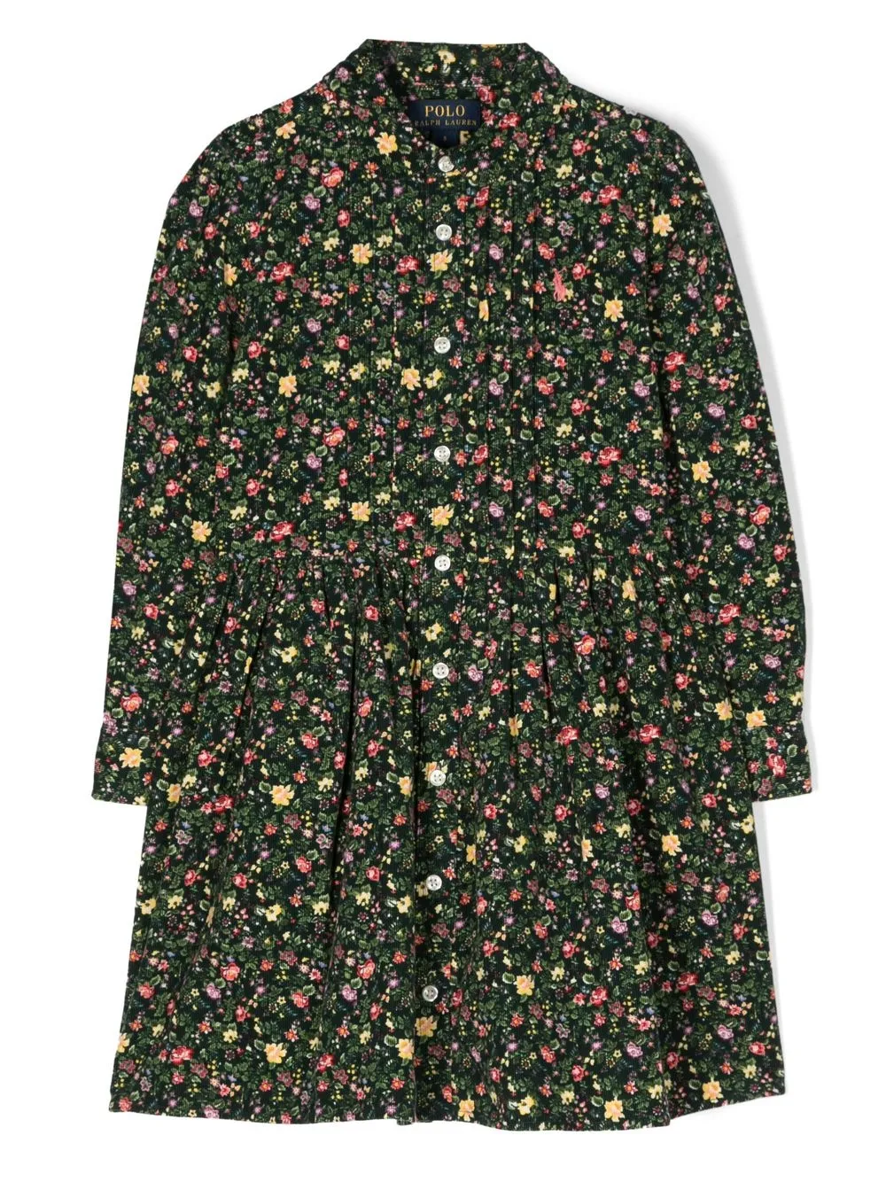 

Ralph Lauren Kids vestido camisero con estampado floral - Verde