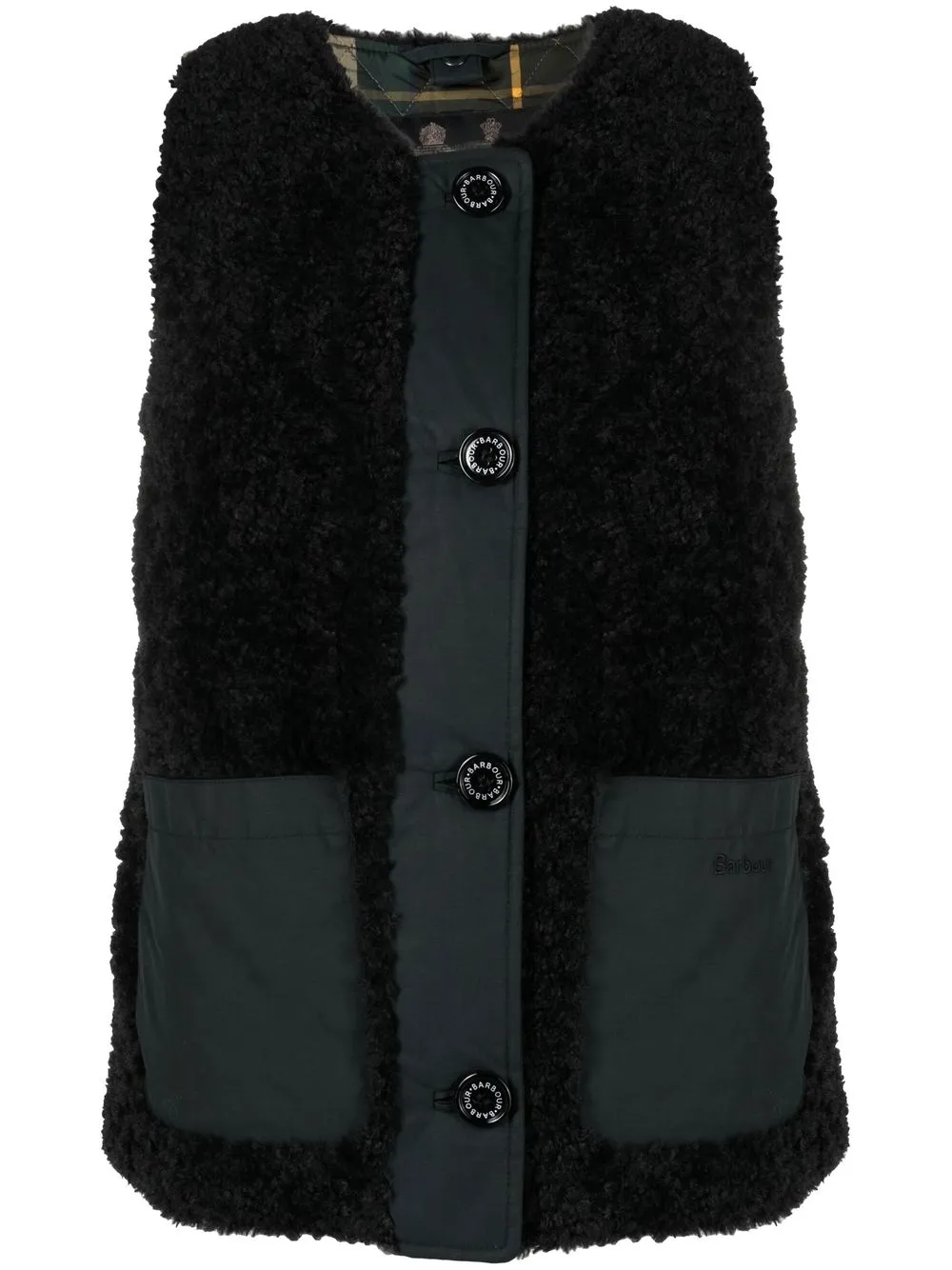 

Barbour button-fastening sleeveless jacket - Black