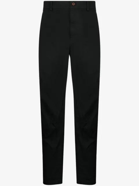 Black Comme Des Garçons mid-rise cropped trousers