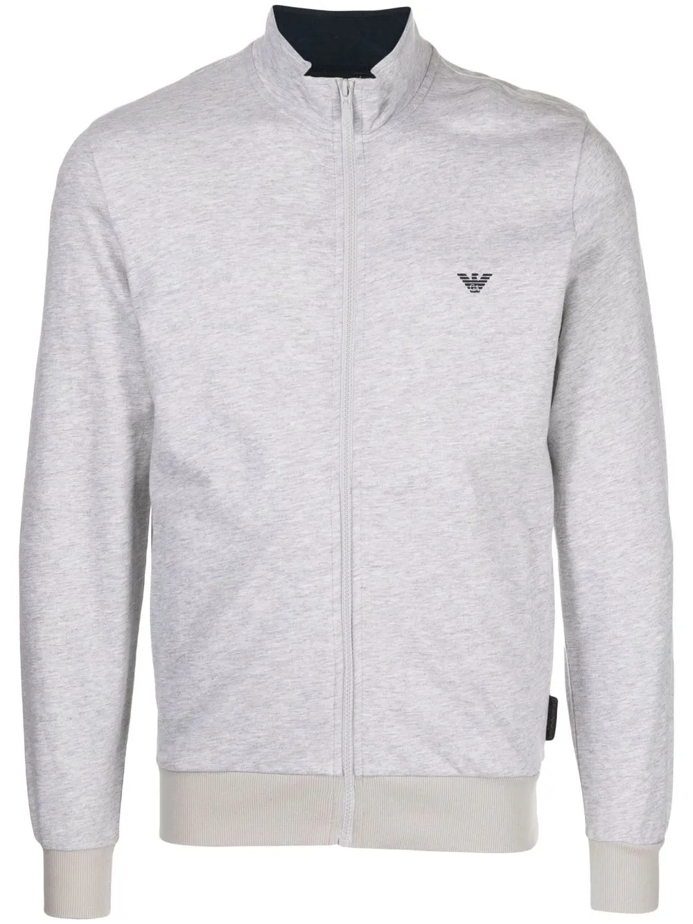 

Emporio Armani méllange-effect zip-up jumper - Grey