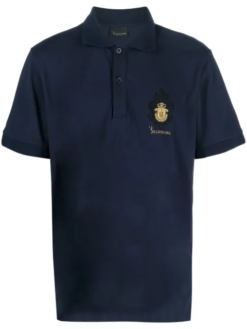 Billionaire embroidered-logo polo shirt