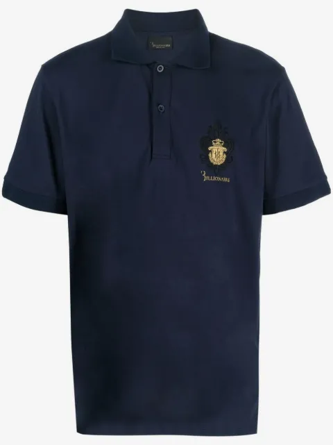 Billionaire embroidered-logo polo shirt