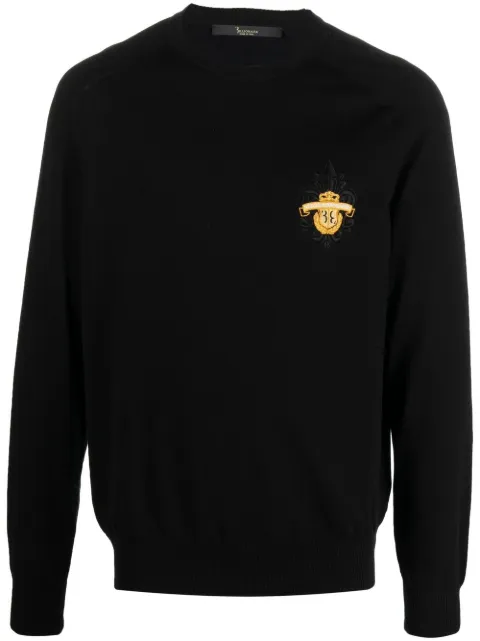Billionaire embroidered-logo crew-neck jumper