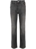 Billionaire logo-embroidered straight-leg jeans - Grey