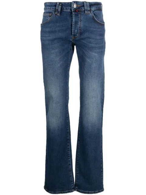 Billionaire logo-embroidered straight-leg jeans