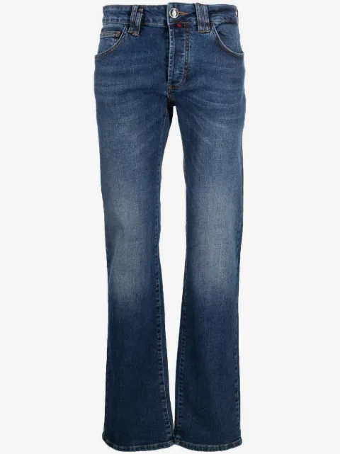 Billionaire logo-embroidered straight-leg jeans