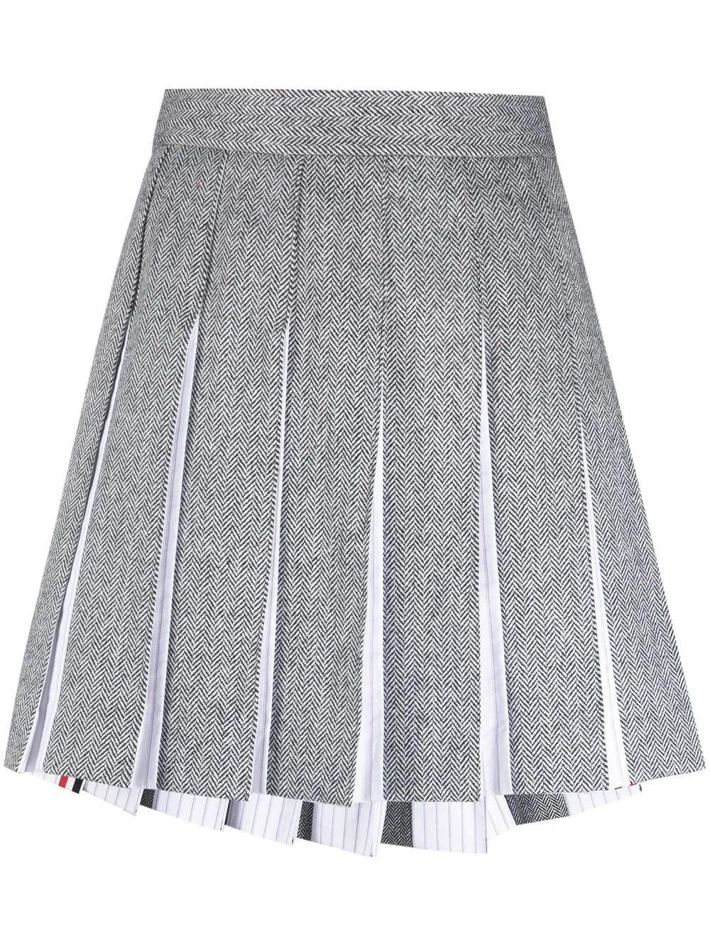 

Thom Browne herringbone pleated mini skirt - Black