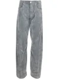 Trussardi bleached-effect straight-leg jeans - Grey
