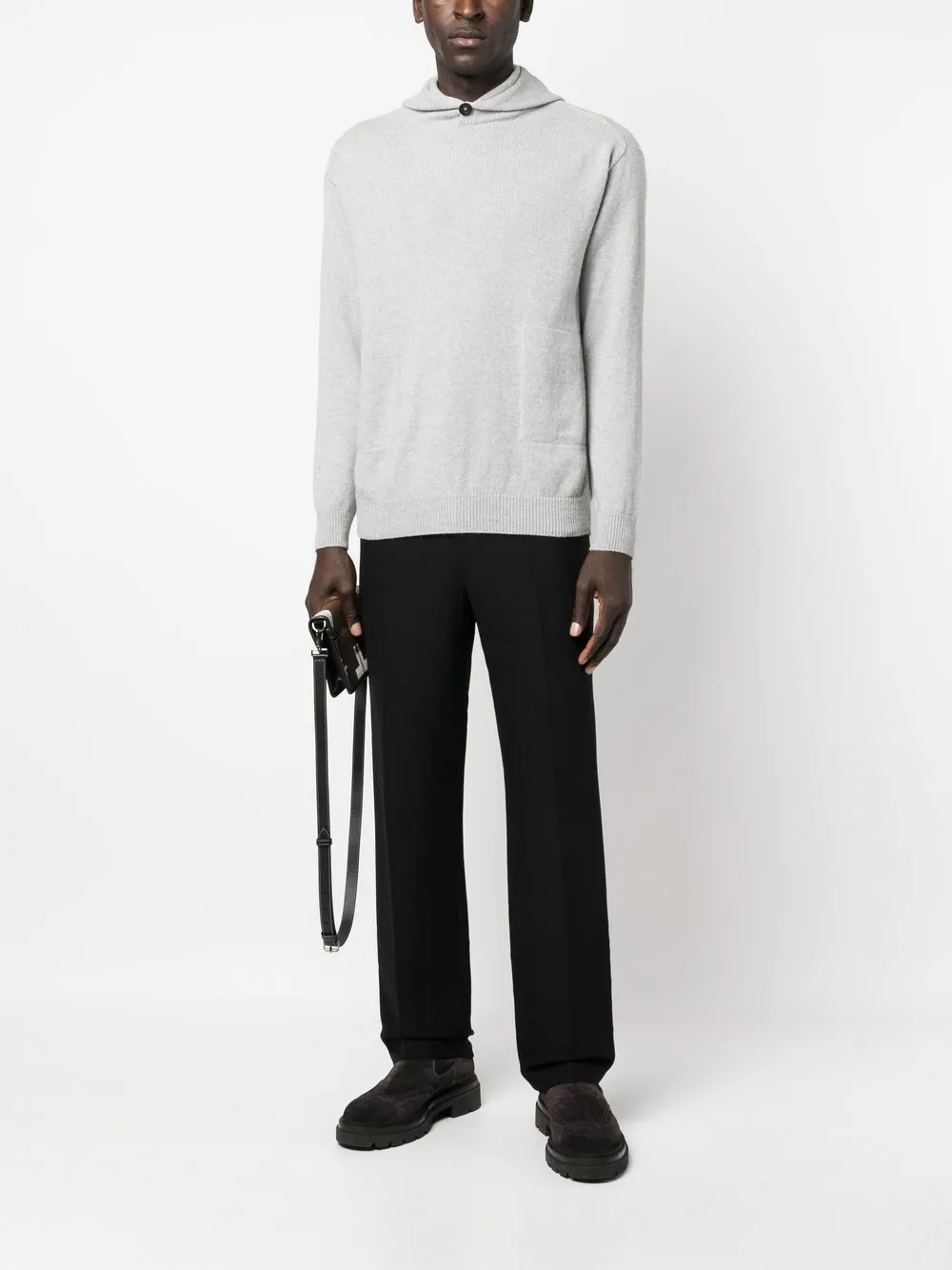 Malo buttoned-hood knit sweater | Hoodies | Image 2