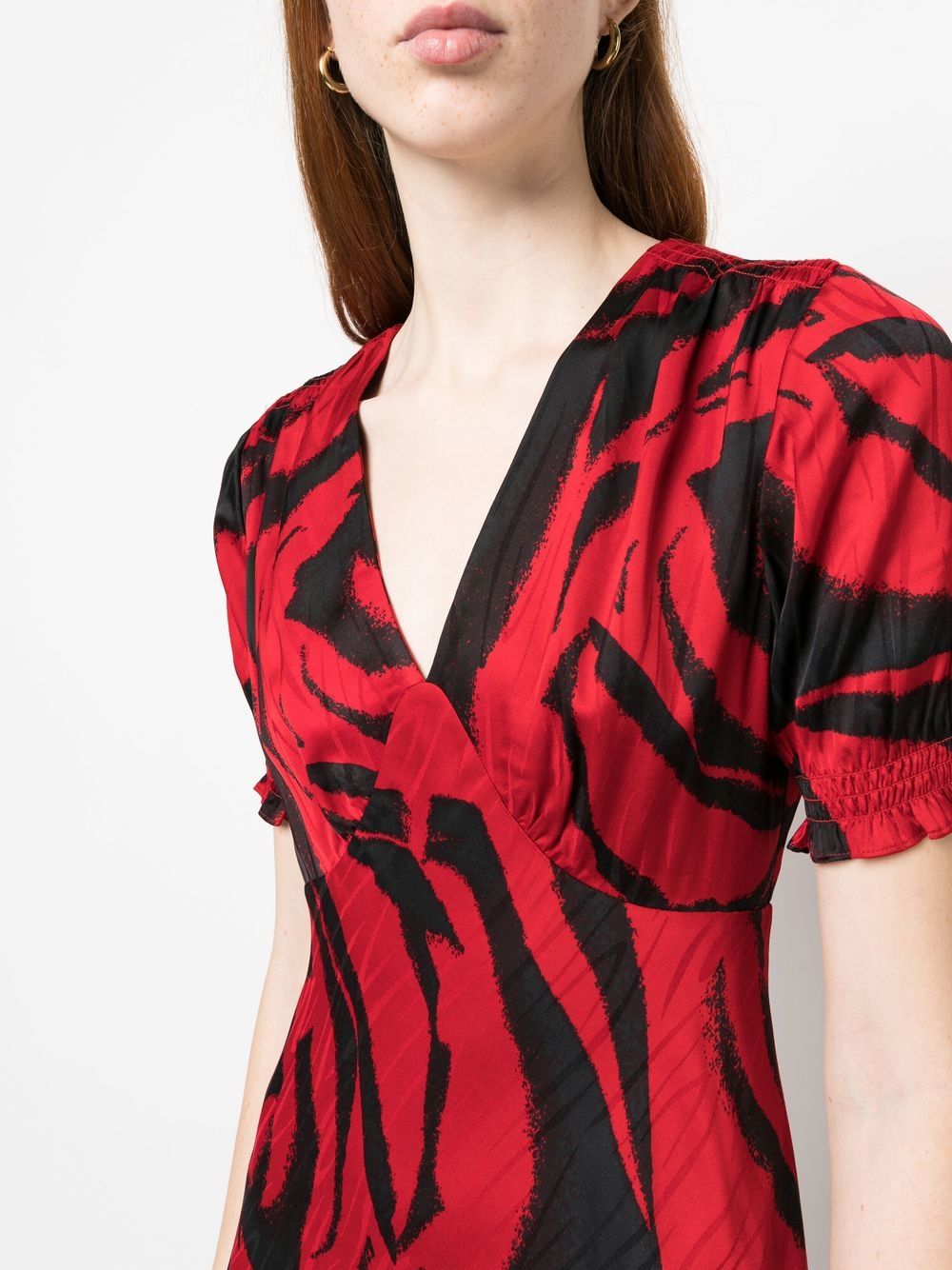 Shop Diane Von Furstenberg Walker Graphic Print Dress In Red