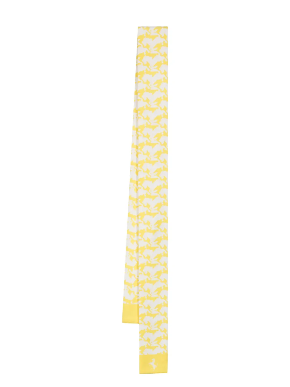 Ferrari graphic-print silk scarf - Yellow
