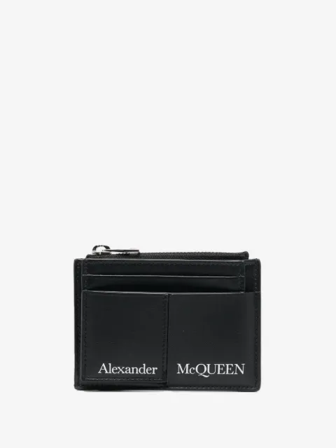 Alexander McQueen tarjetero con logo estampado