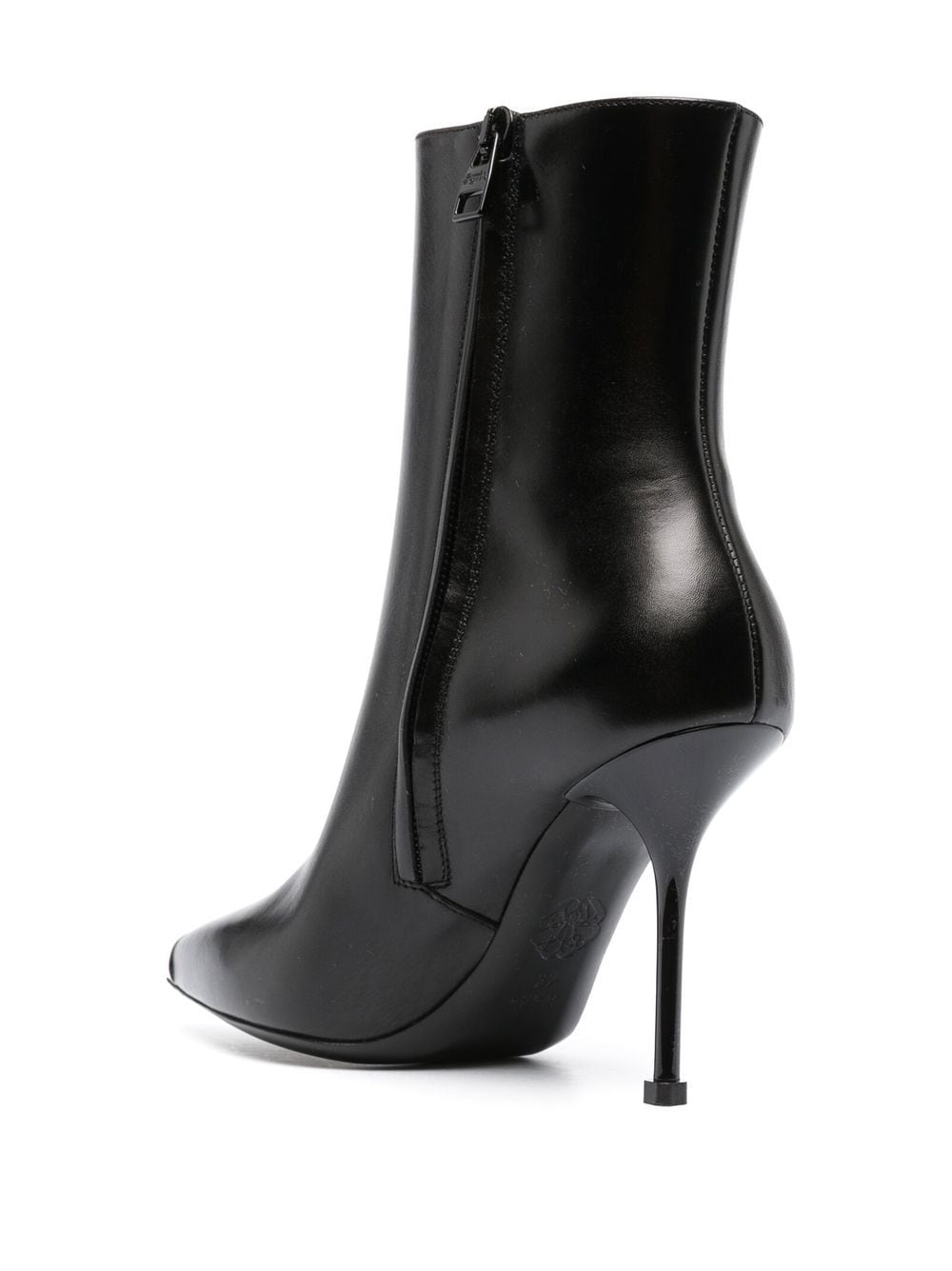 Shop Alexander Mcqueen 105mm Toe-cap Ankle Boots In Black