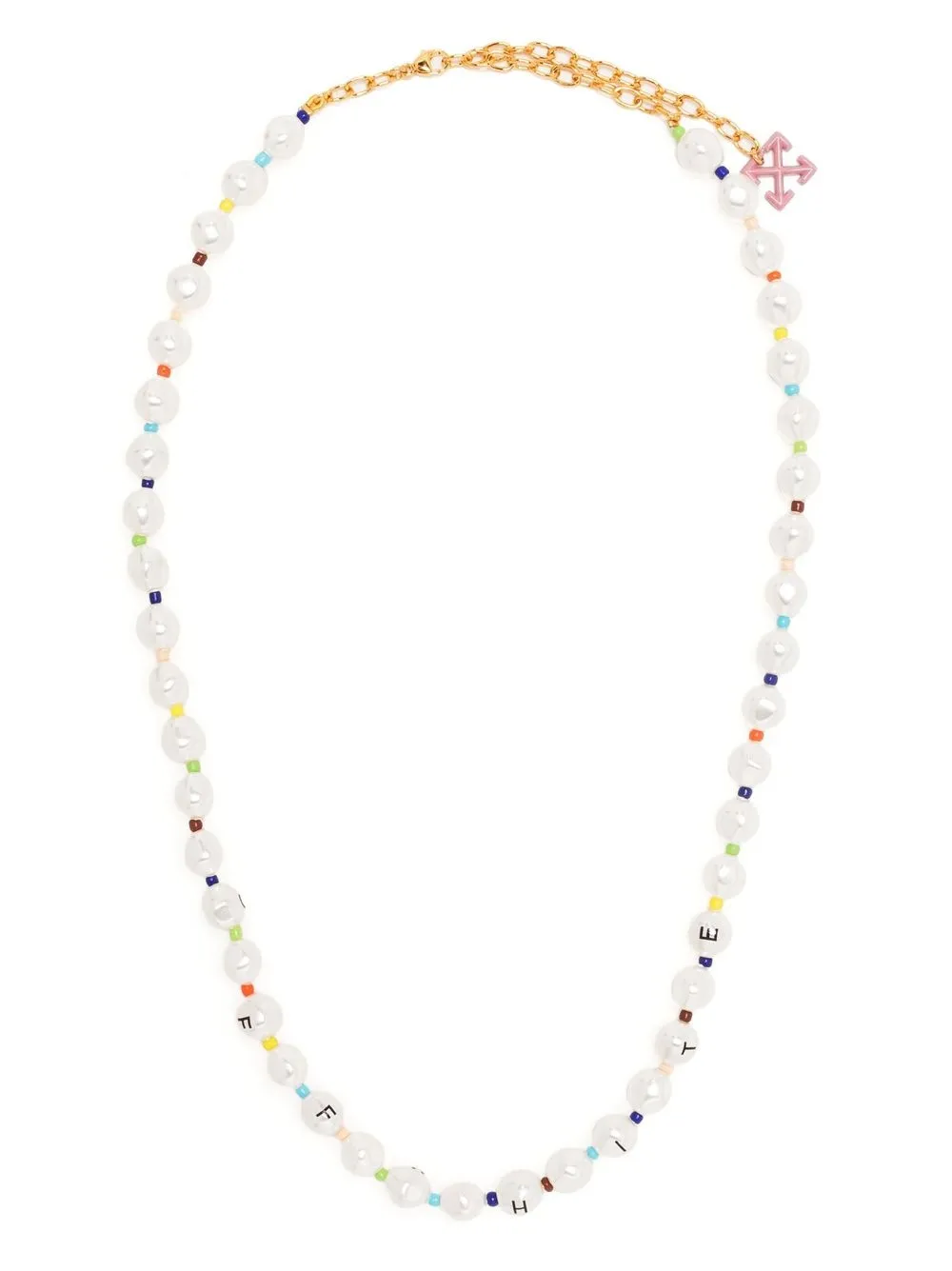 

Off-White beaded faux-pearl necklace