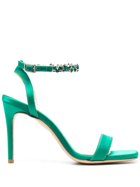P.A.R.O.S.H. 110mm crystal ankle-strap sandals