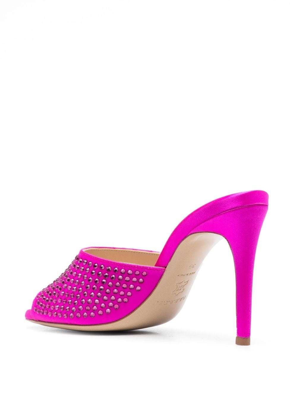 Shop P.a.r.o.s.h 110mm Crystal-embellished Mules In Pink