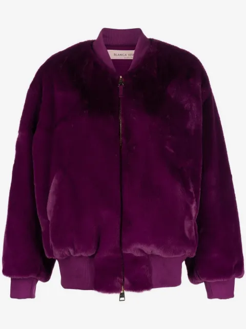 Blanca Vita faux-fur bomber jacket