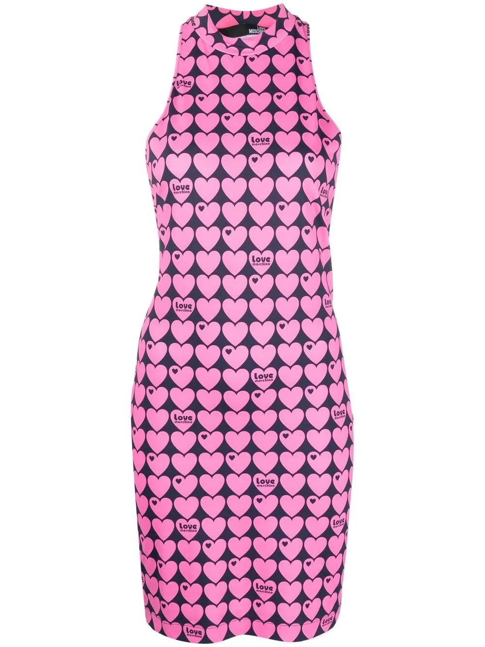 

Love Moschino heart print dress - Pink