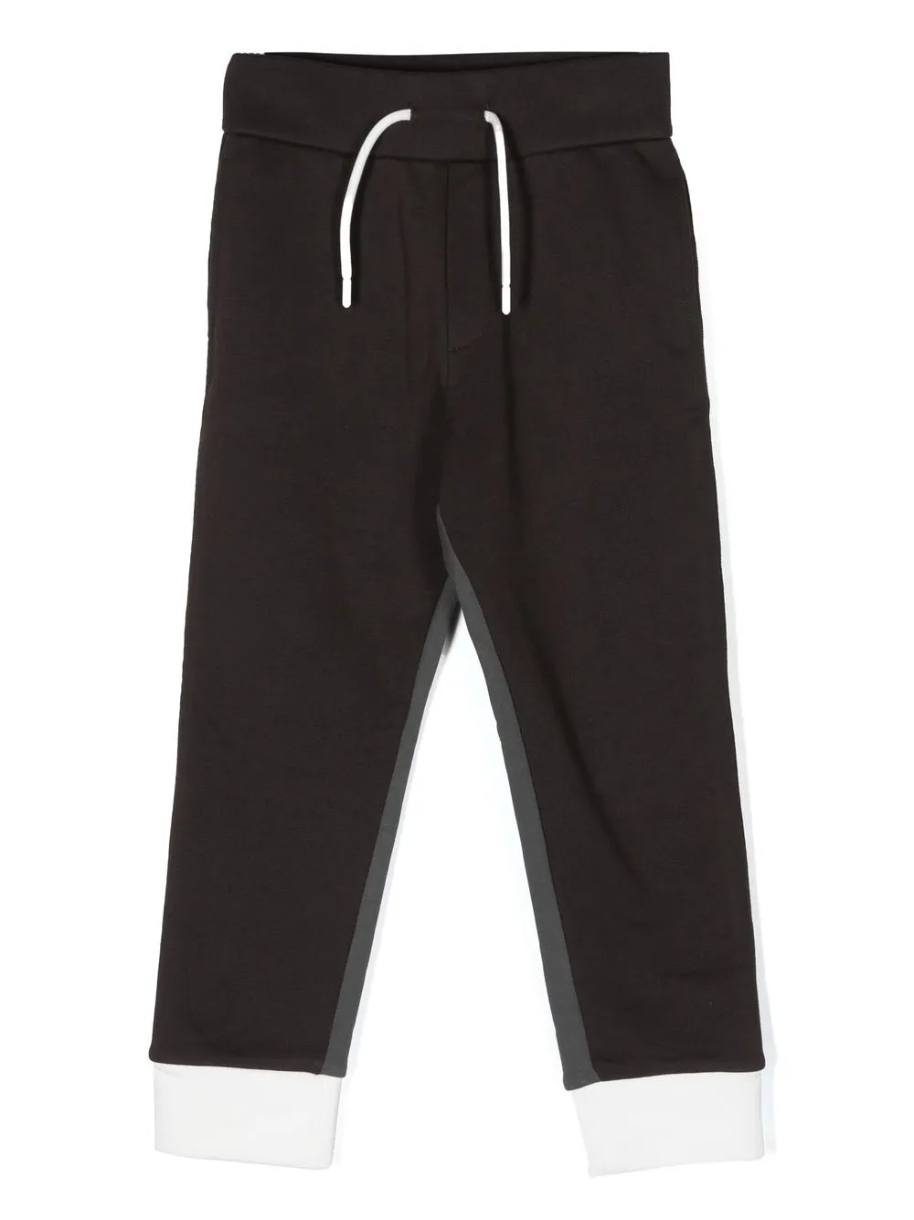 

Emporio Armani Kids logo-tape colour-block track pants - Brown