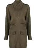 Victoria Beckham flap-pocket minidress - Green