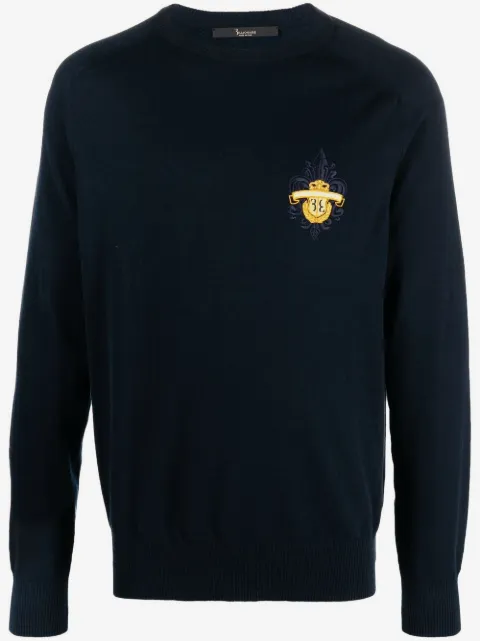 Billionaire round-neck cotton jumper