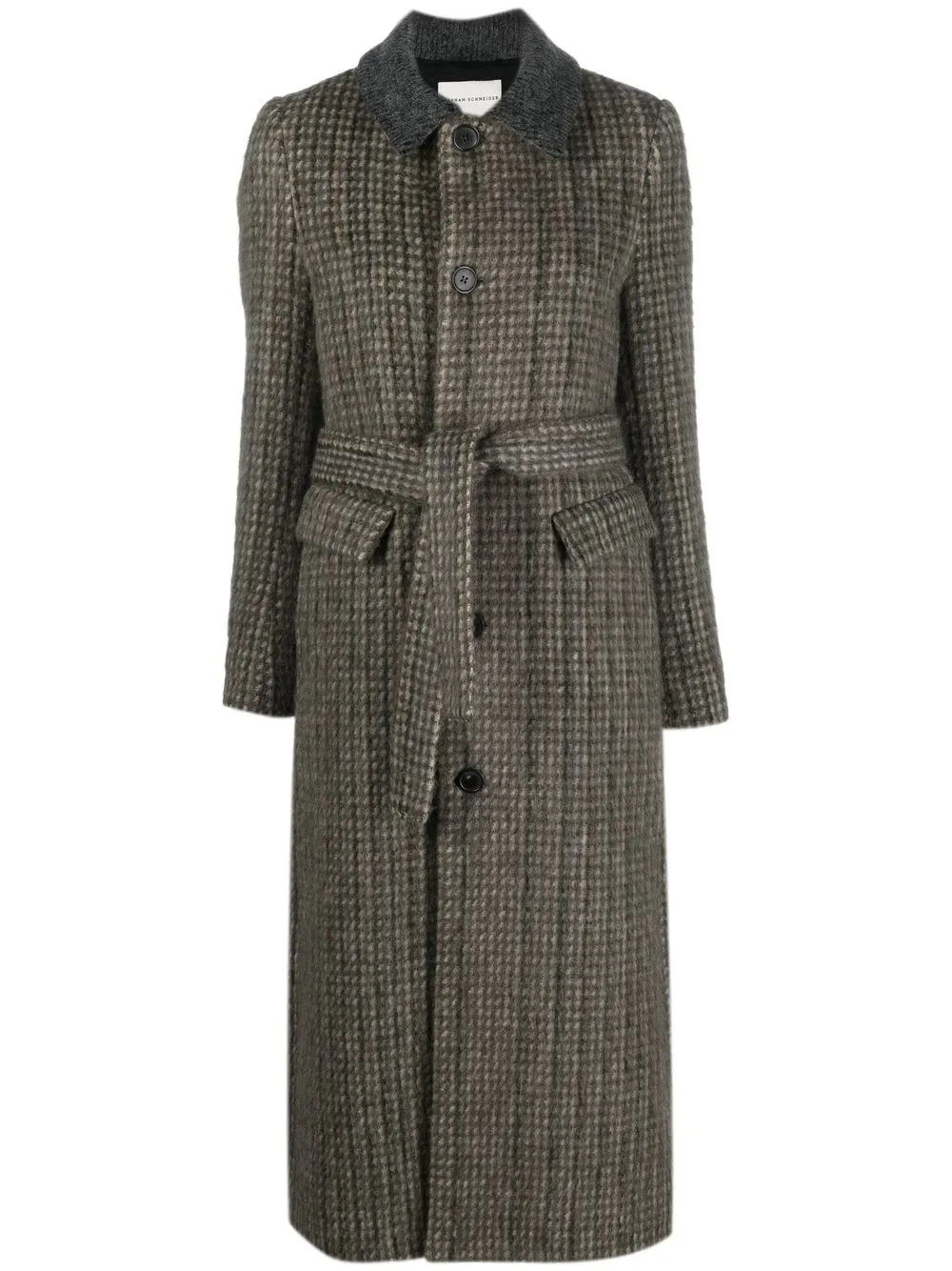 

Stephan Schneider tied-waist single-breasted coat - Grey