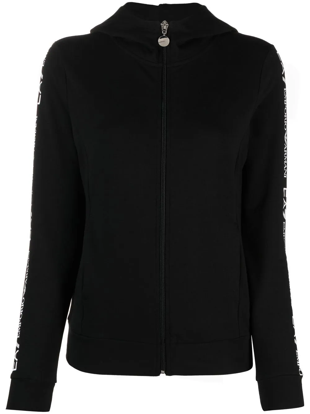 

Ea7 Emporio Armani logo-print zipped hoodie - Black